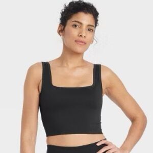 NWT ALL IN MOTION WOMENS CROPPED TANK TOP / BLACK / SIZE: XS
